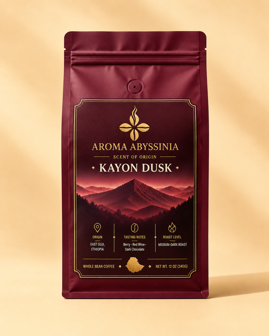 Aroma Abyssinia Kayon Dusk coffee bag